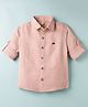 Rikidoos Cotton Woven Full Sleeves Solid Shirt - Pink