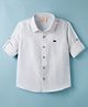 Rikidoos Cotton Woven Full Sleeves Solid Shirts - White