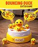 Fiddlerz Bouncing Duck Catch Game with 2 Nets Interactive Jumping Duck Toy Rotating Board Game for Family Fun Toddler Development Toy for Girls and Boys 3 Years+