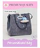 Rosada Universe DIY Personalised Tote Bag, Water Resistant Multipurpose Kids Bag with Alphabet Name Kit & Toy Hanging Black Med / Std - 11 inches