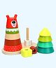 Wudly Wooden Stacking Toy Set for Kids  Animal & Tree Shape Ring Stacker Learning Toy