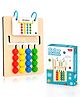 Wudly Wooden Color Match Puzzle Board Game for Kids  Montessori Color Sorting Learning Toy