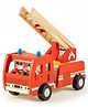 Wudly Wooden Fire Truck Toy for Kids Fire Engine Rescue Vehicle Toy