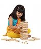 Wudly Numbered Wooden Stacking Tower Game with Dice | Math Learning Balance Block Game | Strategy & Family Party Game for Kids & Adults