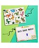 Wudly Wooden Dinosaur Whiteboard Puzzle for Kids  Double Side Learning Board with Marker