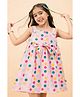 StyloBug Woven Sleeveless Polka Dots Printed Dress - Pink