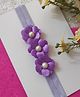 Krisha's KALACAREE Floral Applique Detailed Headband -Purple