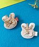 Krisha's KALACAREE Glitter Stone & Sequin Embellished Bunny Applique Detailed Alligator Hair Clip - White