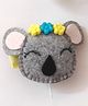 Krisha's KALACAREE Floral & Koala Applique Detailed Alligator Hair Clip - Grey