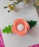 Krisha's KALACAREE Floral Applique Detailed Alligator Hair Clip - Peach
