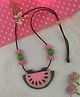 Krisha's KALACAREE Watermelon Pendant & Beads Detailed Necklace - Pink