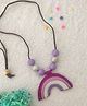 Krisha's KALACAREE Watermelon Pendant & Beads Detailed Necklace - Purple