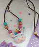 Krisha's KALACAREE Unicorn Pendant & Beads Detailed Necklace - White
