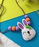 Krisha's KALACAREE Bunny Pendant & Beads Detailed Necklace - White
