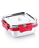 ATTRO Shine Stainless Steel Leak Proof Square Lunch Box  Microwave Safe 400 ml - Red