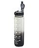 ATTRO Motivational Quotes & Time Marker Dual Colour Sports  Bottle Black & Grey - 1 L