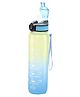 ATTRO Motivational Quotes & Time Marker Dual Colour Sports  Bottle Light Blue & Yellow - 1 L