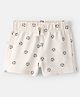 Carter's 100% Cotton Woven Mid Thigh Football Printed Shorts - Ivory