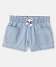 Carter's 100% Cotton Woven Mid Thigh Washed Denim Shorts With Pockets - Blue