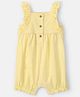 Carter's Woven Frill Sleeves Solid Color Romper - Yellow