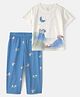 Carter's Knit Half Sleeves T-Shirt & Lounge Pant Set with Turtle Print (Color May Vary)