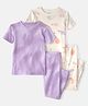 Carter's Cotton Knit Half Sleeves Co-ords T-Shirts & Lounge Pants Set with Space Print Pack of 2 (Color May Vary)