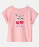 Carter's 100% Cotton Woven Half Sleeves Cherry Printed Top - Pink