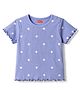 Babyhug Cotton Knit T-Shirt with All Over Heart Print Multi Color 6-9 Months