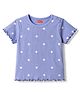 Babyhug Cotton Knit T-Shirt with All Over Heart Print Multi Color 3-4 Years