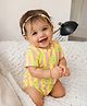 Somersault Cotton Knit Half  Sleeves Fruits Printed Onesie - Yellow