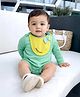 Somersault Cotton Woven Full Sleeves Colour Blocked Onesie - Green