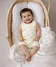 Somersault Cotton Knit Sleeveless Zestfully Adorable Text Printed Romper - Off White
