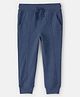 Carter's Cotton Woven Full Length Cut N Sew Solid Lounge Pant - Navy Blue