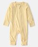 Carter's Cotton Elastane Woven Full Sleeves Space Theme Printed Sleep Suit - Yellow