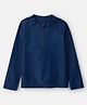 Carter's Full Sleeves Solid Swim T-Shirt - Navy Blue