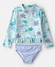 Carter's Full Sleeves Beach Theme Printed Two Piece Swimsuit ( Colour May Vary )