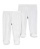 Carter's Cotton Knit Full Length Striped Bootie Leggings Pack Of 2 - Grey