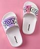 Pine Kids Text Printed Flip Flop - White