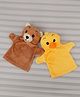 Dukiekooky Height - 22 CM Kids Pack of 2 Panda & Bear Hand Puppet Set Soft Plush Toys