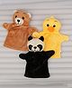Dukiekooky Height - 22 CM Kids Pack of 3 Duck,Bear & Panda Hand Puppet Set Soft Plush Toys