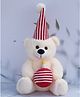 Dukiekooky  Height - 45 cm White Dream Bear Plush Toy Soft Stuffed Teddy with Pink Accents and Decorative Ribbon Height - 45 CM