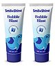 SmiloShine Kids Gel Toothpaste Bubble Blast Glow in the Dark, Low Fluoride Bubblegum Flavour Toothpaste, Pack of 2, 80 g Each
