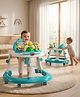 Babyhug 2-in-1 Baby Walker & Push Walker With Musical Play Tray - Sea Green| Soft Cushion Seat| Compact Fold|Caster Wheels|Adjustable Height| Removable Activity Tray| Toy for 9+ months| Gifting Option