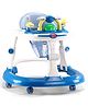 Babyhug 2-in-1 Baby Walker & Push Walker With Musical Play Tray - Blue| Soft Cushion Seat| Compact Fold| Caster Wheels| Adjustable Height| Removable Activity Tray| Toy for 9+ months| Gifting Option