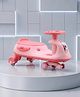 Babyhug Kids Twister Swing Car With LED Lights & Music - Pink| Smooth PU Wheels| Encourages Active Play| Built for Rough Play| Easy to Handle| Sport Gift for 3 to 8 yrs Boys & Girls| Comfortable Seat