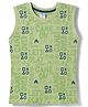 Taeko Single Jersey Knit Sleeveless Printed Tank T-Shirt - Light Green