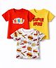 Doodle Poodle Cotton Knit T-Shirts Half Sleeves Printed Pack of 3 Yellow 0-0 Months