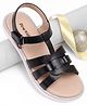 Pine Kids Solid Colour Velcro Closure Sandals - Black