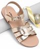 Pine Kids Solid Colour Velcro Closure Sandals - Golden