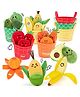 TurtleBee My First Veggie Basket Montessori Baby Sensory Toys 16 PCS Plush Fruit & Veggie Color Sorting Play Food with Crinkle & Rattle, Baby Toys 6-12 Months